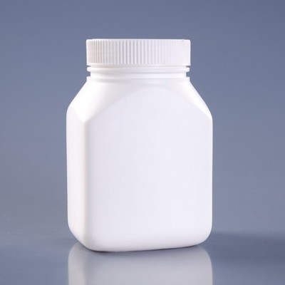 150ml White Empty HDPE Square Medicine Pill Capsule Bottle for Pharmacy