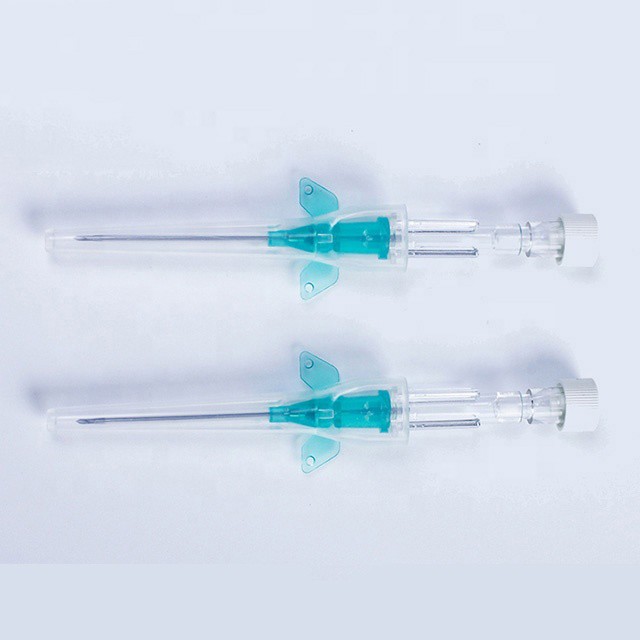 Anti-backflow small wing type indwelling needle