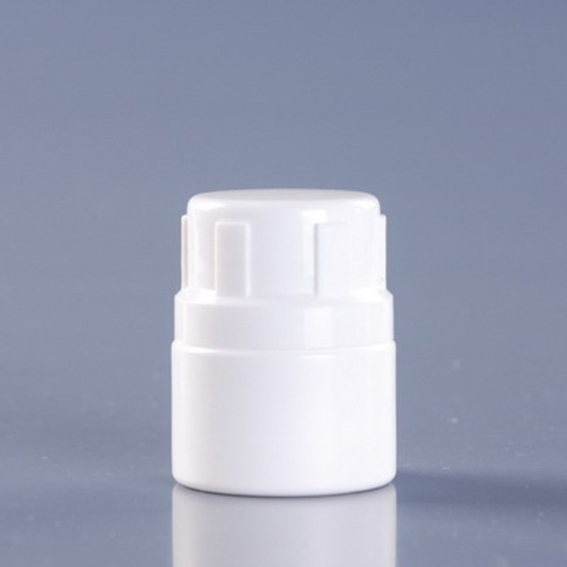 Empty White Medical Package HDPE Plastic 20ml Pill Tablet Bottle with Childproof Cap