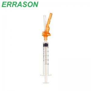 Vaccine syringe with safety needle safety hypodermic needle